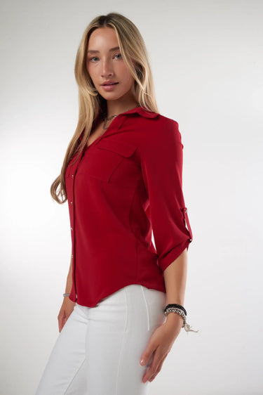 Magasinez la blouse à manches trois-quarts de la nouvelle collection de la Boutique Colori - Shop the three-quarter sleeve blouse from new collection from Boutique Colori