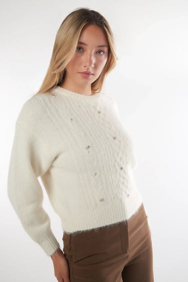 Magasinez le chandail à manches longues avec cristaux de la nouvelle collection de la Boutique Colori - Shop the long sleeves sweater with decorative crystals from new collection from Boutique Colori