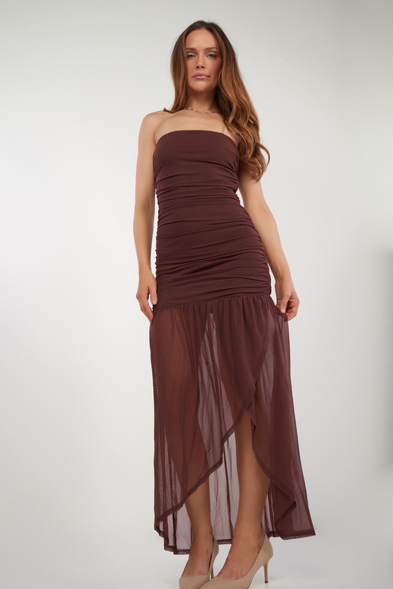 Mesh bustier dress COLORI MD2518 – Colori - Main Image