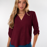 Magasinez la blouse à manches trois-quarts de la nouvelle collection de la Boutique Colori - Shop the three-quarter sleeve blouse from new collection from Boutique Colori