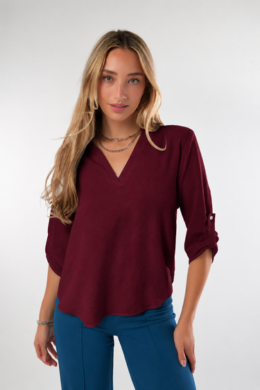 Magasinez la blouse à manches trois-quarts de la nouvelle collection de la Boutique Colori - Shop the three-quarter sleeve blouse from new collection from Boutique Colori
