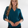 Magasinez la blouse à manches trois-quarts de la nouvelle collection de la Boutique Colori - Shop the three-quarter sleeve blouse from new collection from Boutique Colori