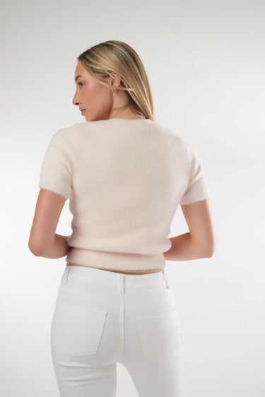 Magasinez le chandail à manches courtes avec cristaux de la nouvelle collection de la Boutique Colori - Shop the short sleeves sweater with decorative crystals from new collection from Boutique Colori