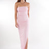 Magasinez la robe bustier élégante avec fente de la nouvelle collection de la Boutique Colori - Shop the elegant bustier dress with slit from new collection from Boutique Colori