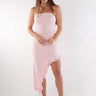 Magasinez la robe bustier élégante avec fente de la nouvelle collection de la Boutique Colori - Shop the elegant bustier dress with front slit from new collection from Boutique Colori