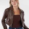Magasinez la veste courte en faux cuir de la nouvelle collection de la Boutique Colori - Shop the short faux leather jacket from new collection from Boutique Colori