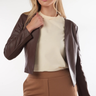Magasinez la veste ouverte en faux cuir de la nouvelle collection de la Boutique Colori - Shop the open faux leather jacket from new collection from Boutique Colori