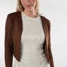 Magasinez la veste ouverte en suède de la nouvelle collection de la Boutique Colori - Shop the open-front suede jacket from new collection from Boutique Colori