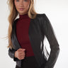 Magasinez la veste ouverte en faux cuir de la nouvelle collection de la Boutique Colori - Shop the open faux leather jacket from new collection from Boutique Colori