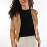 Magasinez la veste ouverte en faux cuir de la nouvelle collection de la Boutique Colori - Shop the open faux leather jacket from new collection from Boutique Colori