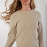 Magasinez le chandail à col rond avec perles de Colori - Shop the crew neck sweater with pearls from Colori