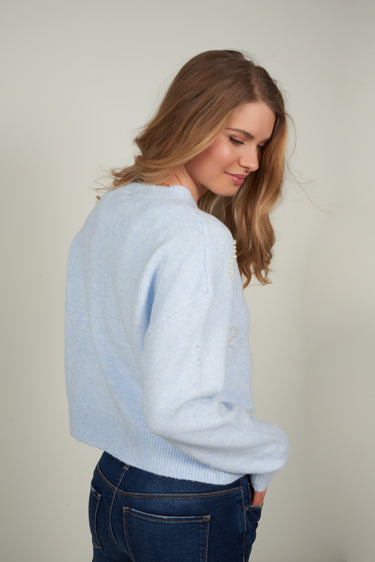 Magasinez le chandail avec boucles en perles de Colori - Shop the sweater with pearl bows from Colori