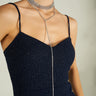 Magasinez le collier double ras-du-cou avec cristaux de Colori - Shop the double choker necklace with crystals from Colori