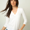 Magasinez le haut côtelé à manches trois-quarts de Colori - Shop the three-quarter sleeve ribbed top from Colori