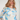 Magasinez le haut en filet fleuri à manches trois-quarts de Colori - Shop the floral mesh top with three-quarter sleeves from Colori