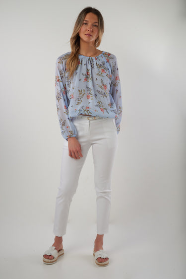 Magasinez le haut imprimé en chiffon de Colori - Shop the printed chiffon top from Colori 