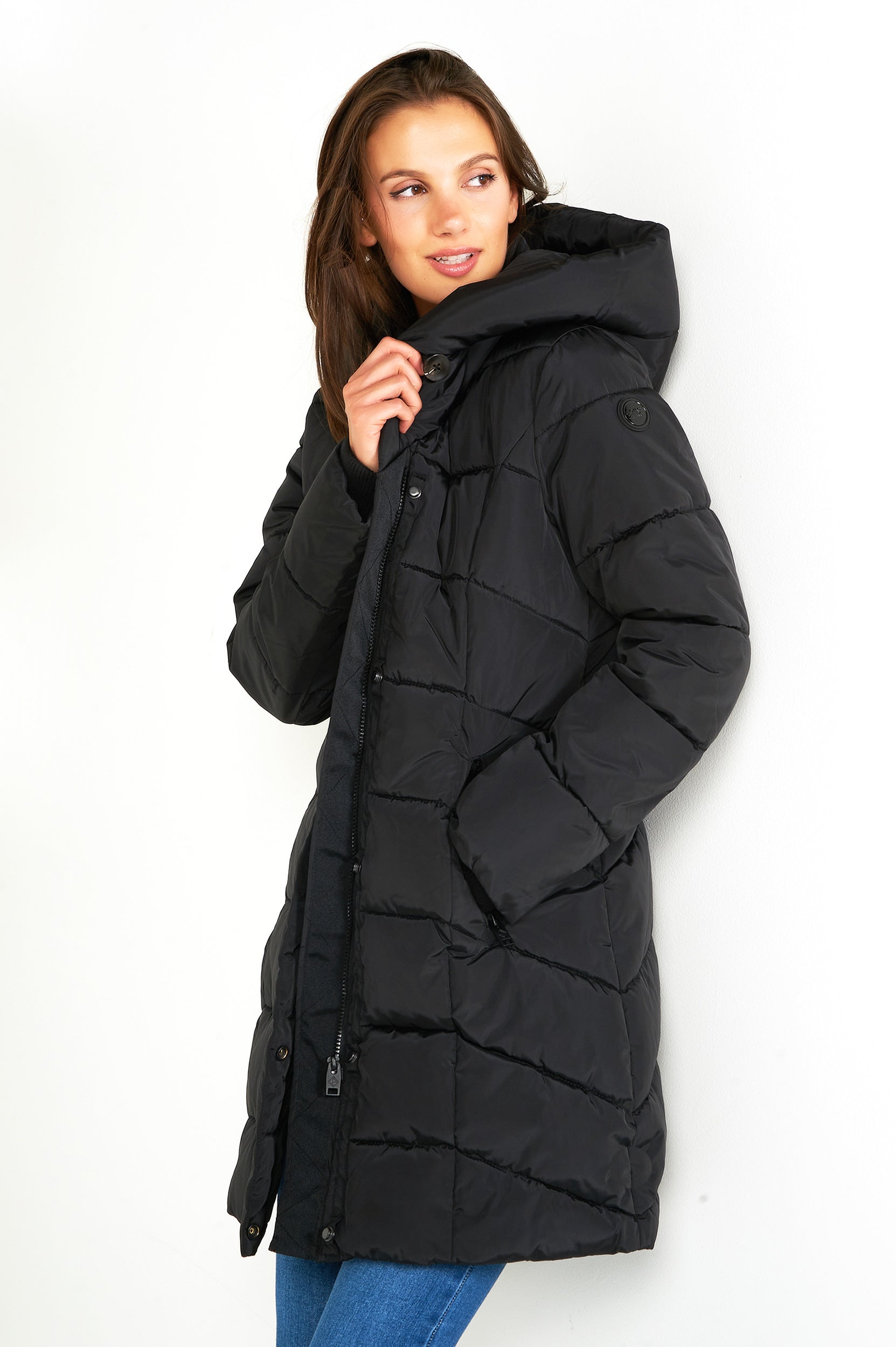 Women's long puffer coat, COLORI