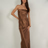 Magasinez la robe bustier en satin de Colori - Shop the satin bustier dress from Colori