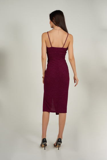 Magasinez la robe de Noël avec fente de Colori - Shop the Christmas slit dress from Colori