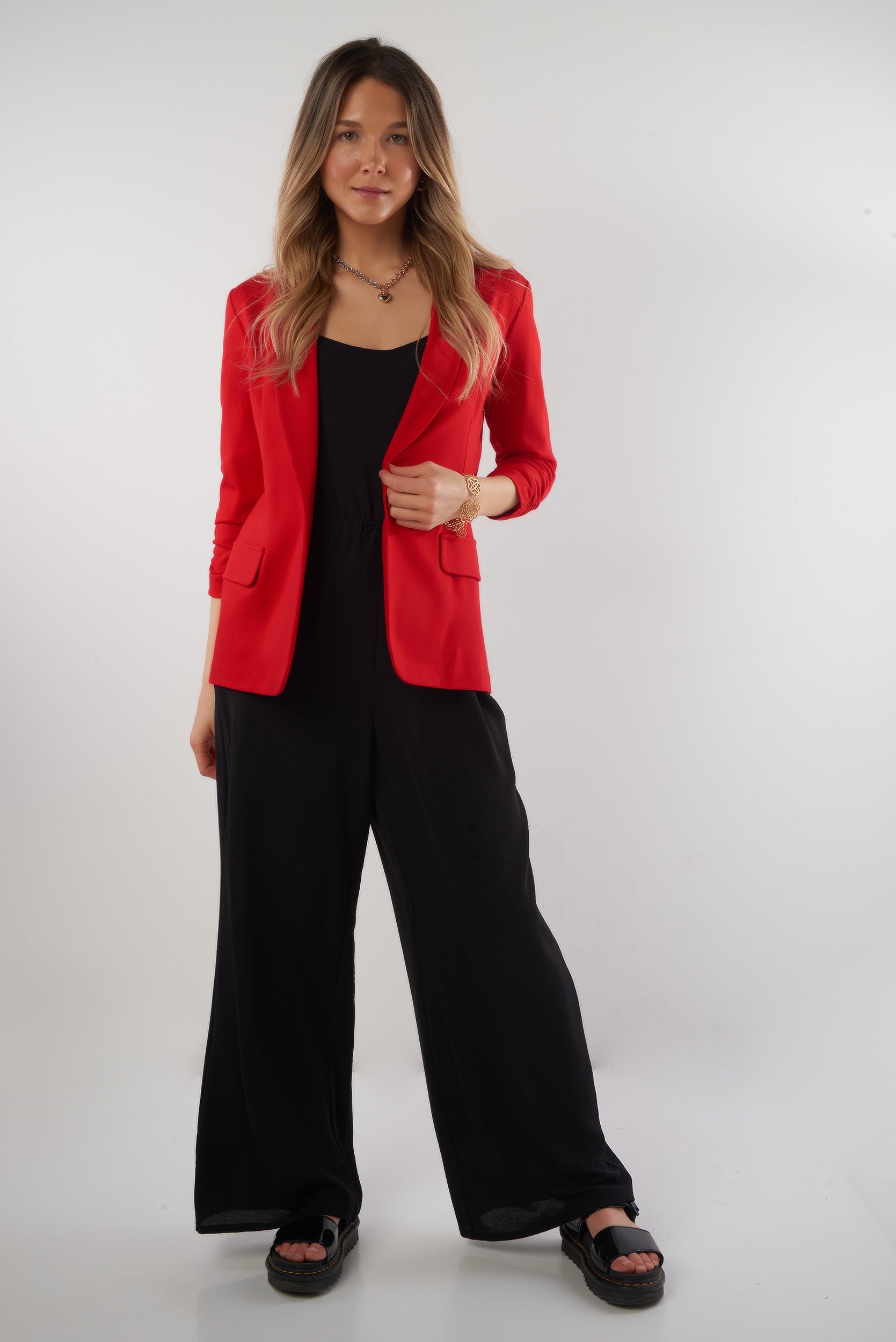 MINTLIMIT Blazer Ouvert Sur Le Devant Pour Femme - Veste De Costume à Manches Longues - Cardigan Décontracté Avec Poches Et Fermeture à Crochet MINTLIMIT Blazer Ouvert Sur Le Devant Pour Femme - Veste De Costume à Manches Longues - Cardigan Décontracté Avec Poches Et Fermeture à Crochet